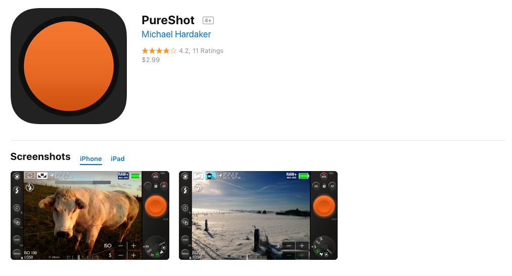 Приложение PureShot.