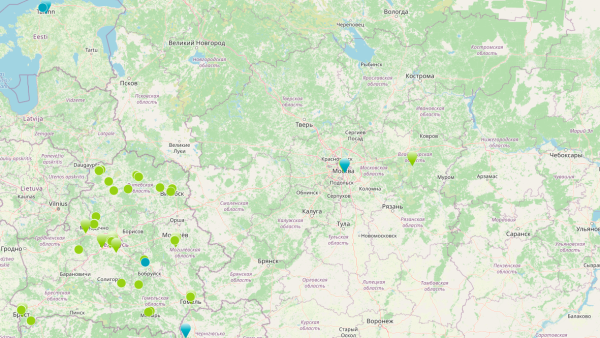Карта устойчивых проектов России.