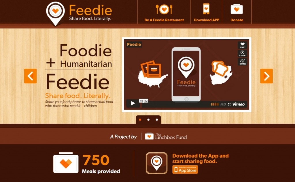 Фрагмент интерфейса сайта Feedie
